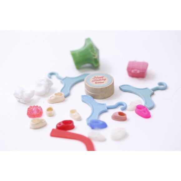 1960s Liddle Kiddles Doll Accessory Lot, Hangers, Shoes, Mattel, ~ 250929-WH 766 - Picture 5 of 5